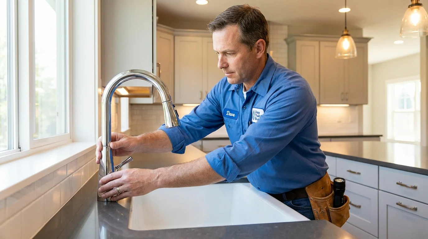 Kitchen faucet installation by Johns Plumbing LLC in Zion